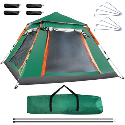 1Pc 4-5 Person Camping Tent With 2 Mosquito Nets Windows Carry Bag Waterproof 7.05x7.05x4.46ft For Hiking Climbing Adventure Fishing Fedex Shipping