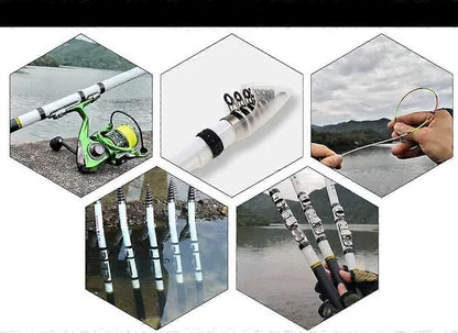 Spinning Rod Rock Fishing Carbon Fiber Mini Telescopic Portable 1.8M