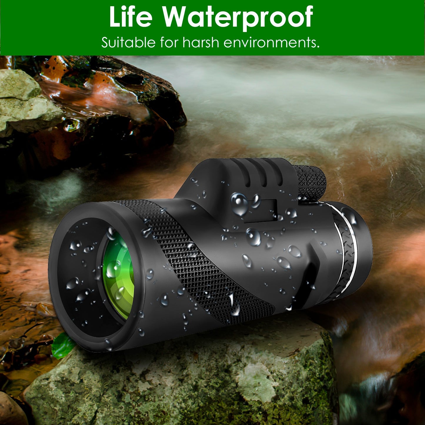 1Pc 80x100 HD Monocular Telescope For Adults BAK-4 Prism High Power Monocular For Smartphone With FMC Lens Phone Adapter Tripod Case For Bird Watching Hunting Hiking Camping