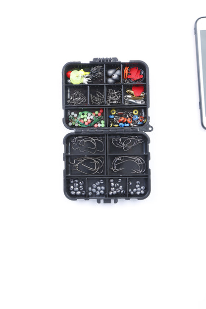 188Pcs Fishing Accessory Kit Portable Fishing Set Including Jig Hooks Sinker Weights Spoon Lure Removable Split Shot With Tackle Box