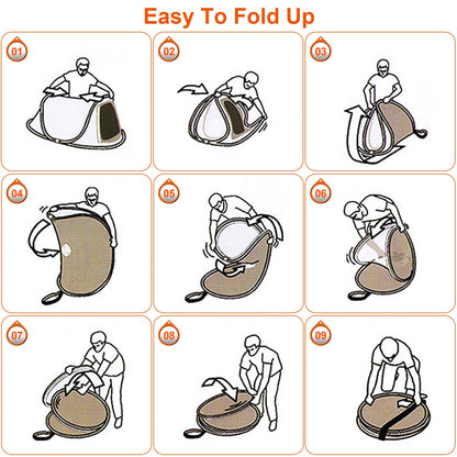 1Pc 5-8 Person Tent Automatic Setup Camping Tent Waterproof Instant Setup Tent With 4 Mosquito Net Windows Carrying Bag For Hiking Climbing Adventure Fishing