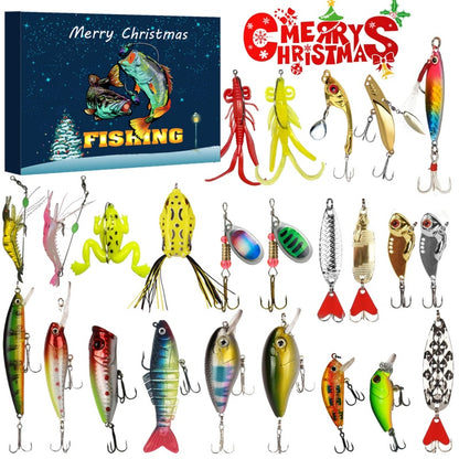 Christmas Countdown Calendar - 24 Day Fishing Lure Set For Adult Men And Teenage Boys - Christmas 2025 Surprise Gift