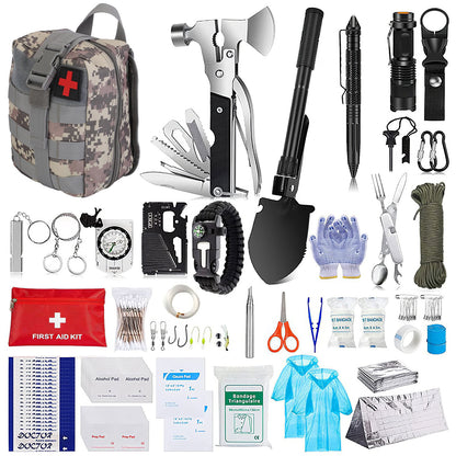125Pcs Survival Kits Professional Emergency Survival Gear Tactical First Aid Kit Supplies For Outdoor Adventure Camping Hiking Hunting